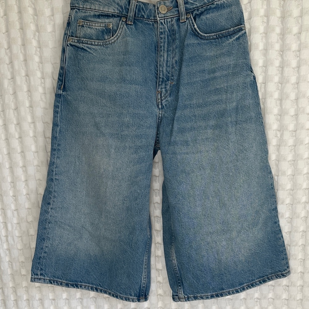 Zara Blue Denim Bermuda Shorts